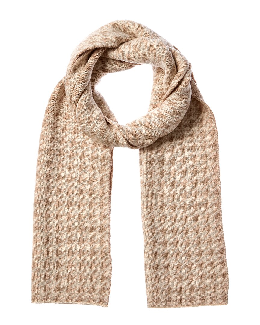 J.Mclaughlin Layla Wool-Blend Scarf Brown Multi