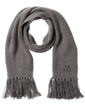 Golden Goose Ribbed Knit Wool Scarf Grey Multi One Size