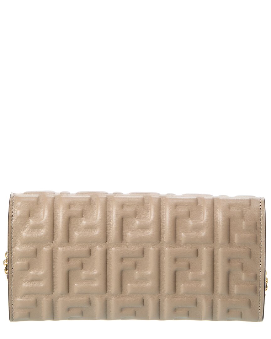 Fendi Baguette Leather Wallet On Chain