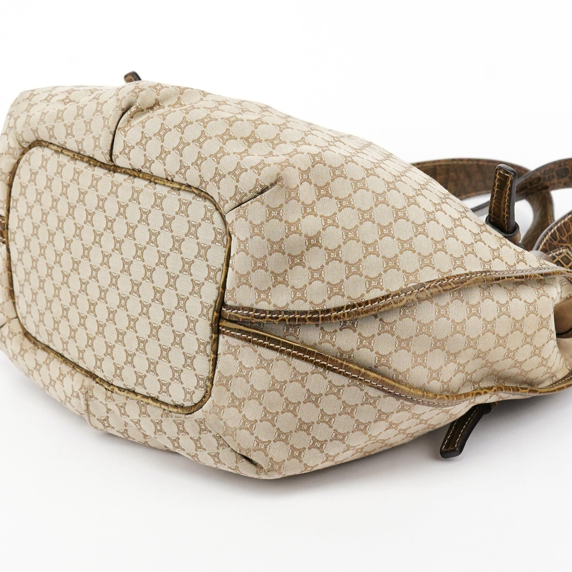 Beige Macadam Croc Bittersweet Shoulder Bag