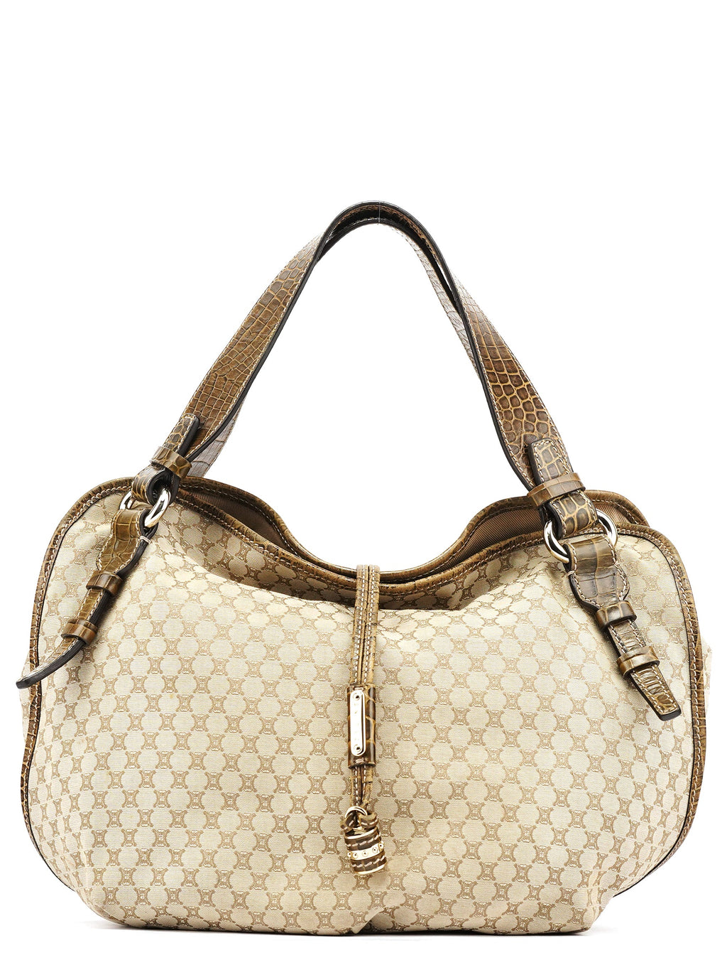 Beige Macadam Croc Bittersweet Shoulder Bag