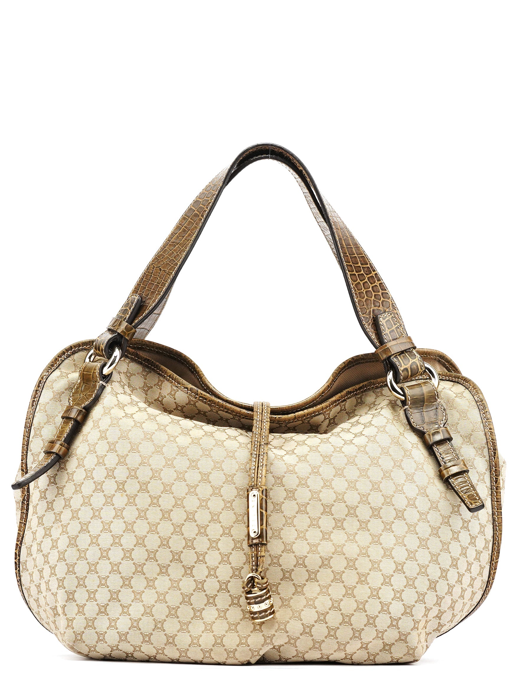 Beige Macadam Croc Bittersweet Shoulder Bag