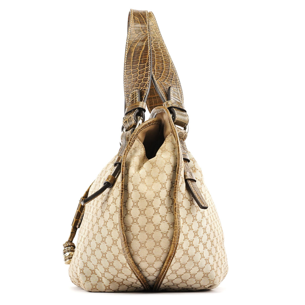 Beige Macadam Croc Bittersweet Shoulder Bag