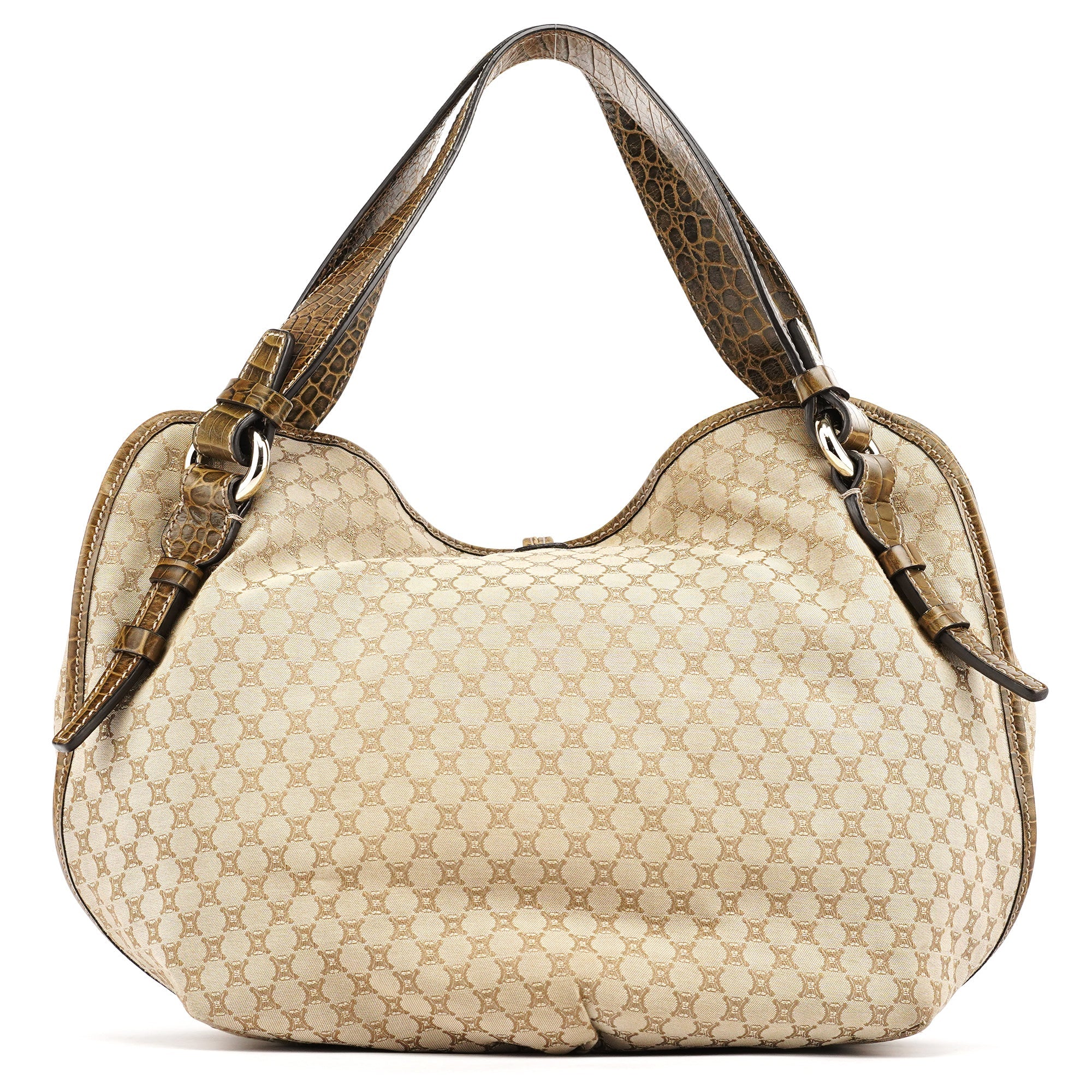 Beige Macadam Croc Bittersweet Shoulder Bag