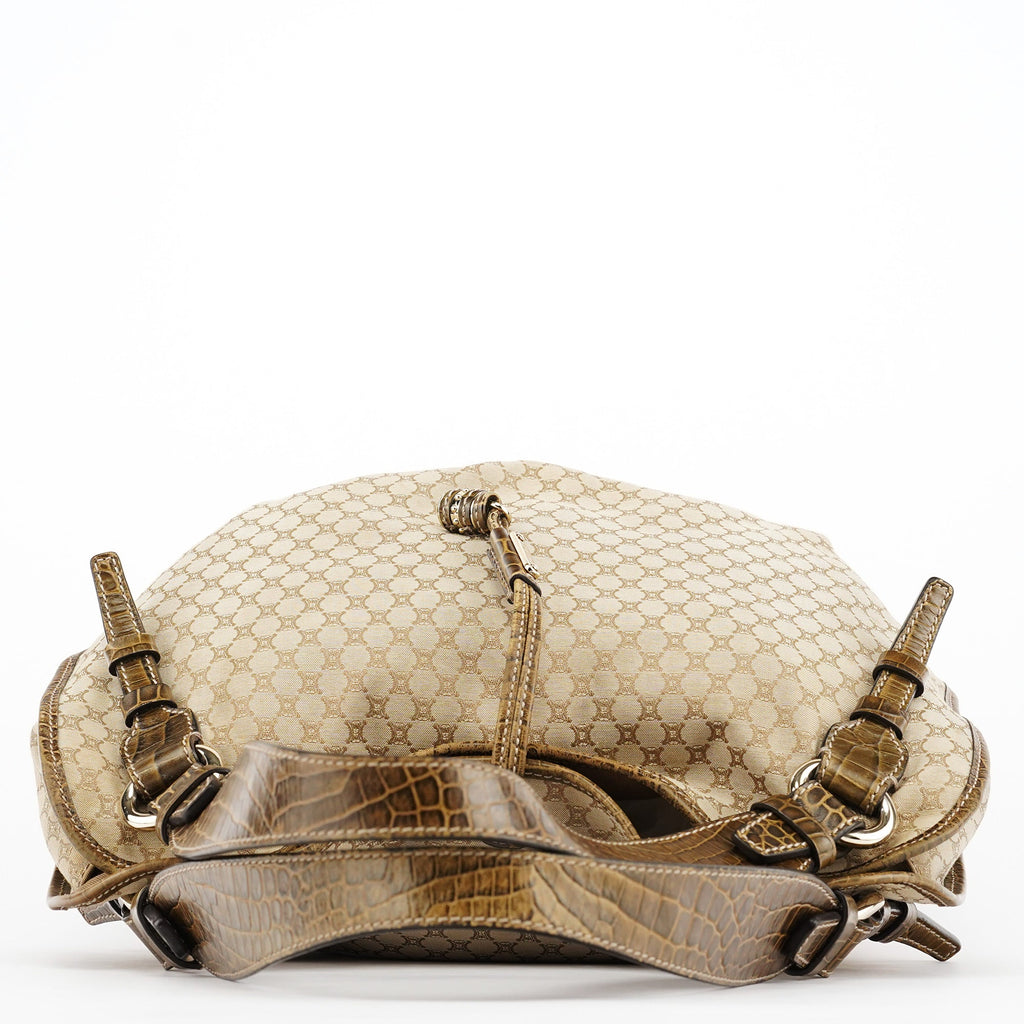 Beige Macadam Croc Bittersweet Shoulder Bag