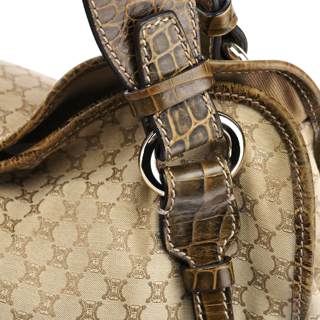 Beige Macadam Croc Bittersweet Shoulder Bag