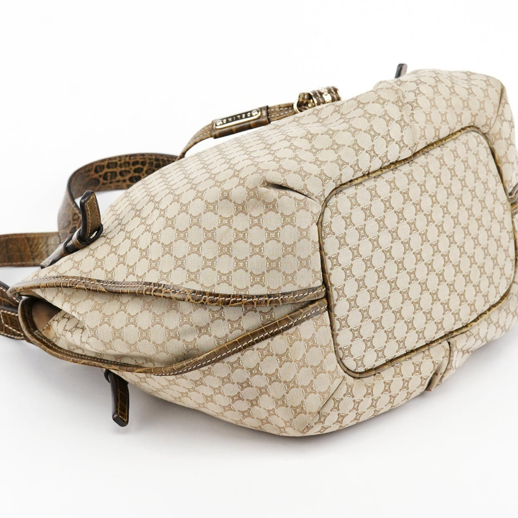 Beige Macadam Croc Bittersweet Shoulder Bag