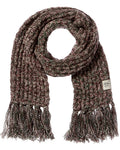 Golden Goose Ribbed Knit Wool-Blend Scarf Brown Multi One Size