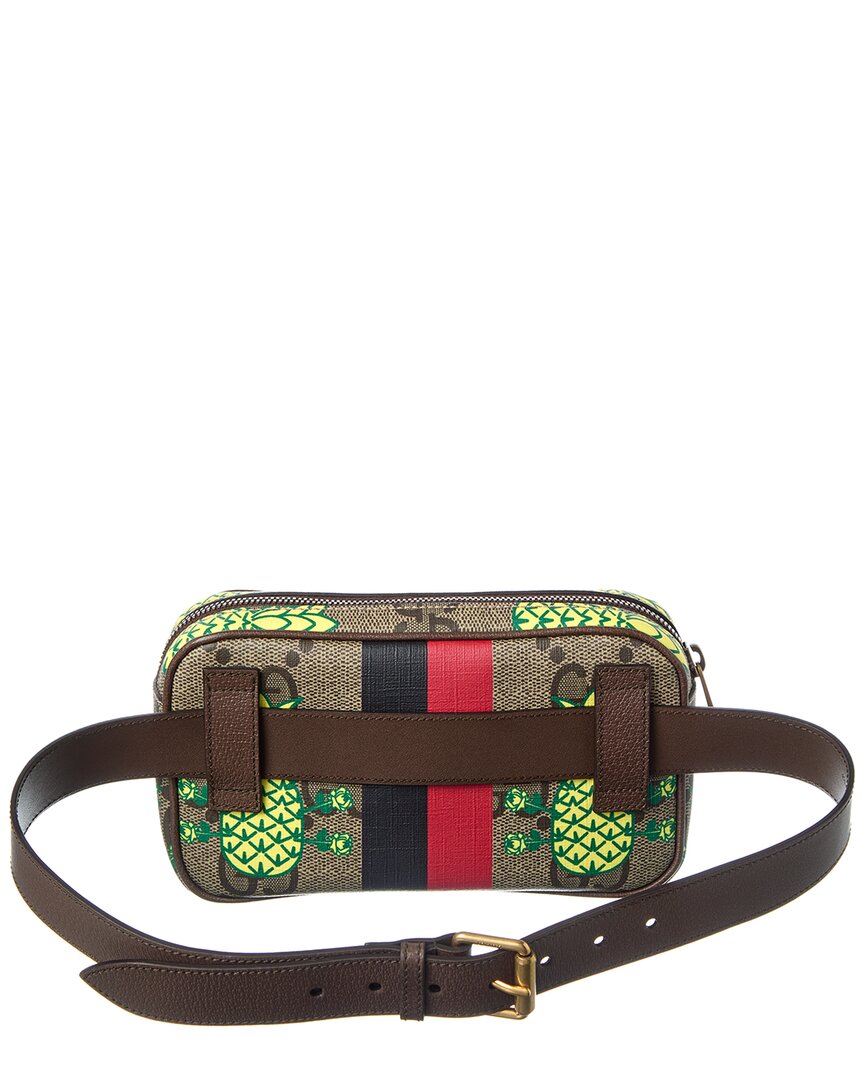 Gucci Gg Canvas & Leather Pouch Belt Bag