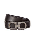 Ferragamo Reversible & Adjustable Double Gancini Leather Belt