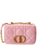 Dior Caro Small Leather Shoulder Bag Pink ONE SIZE
