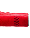 Lanvin Logo Jacquard Wool Towel Red