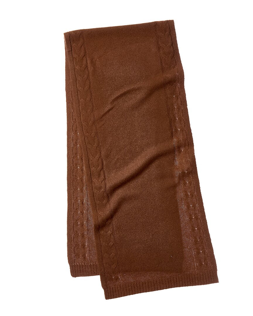 Bruno Magli Cable Border Cashmere Scarf