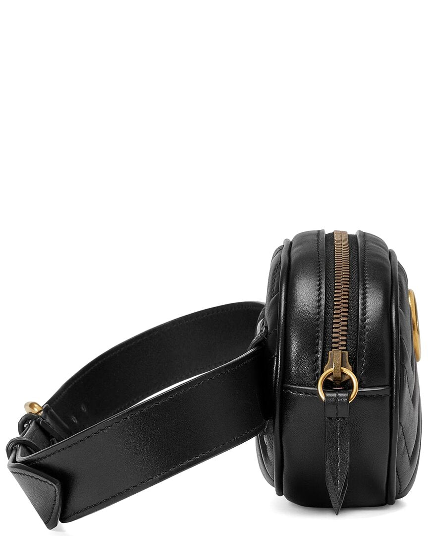 Gucci Gg Marmont Matelasse Leather Belt Bag