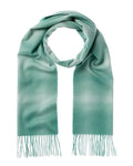 Amicale Cashmere Ombre Windowpane Cashmere Scarf Green