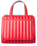 Valextra Passepartout Medium Leather Satchel Red ONE SIZE
