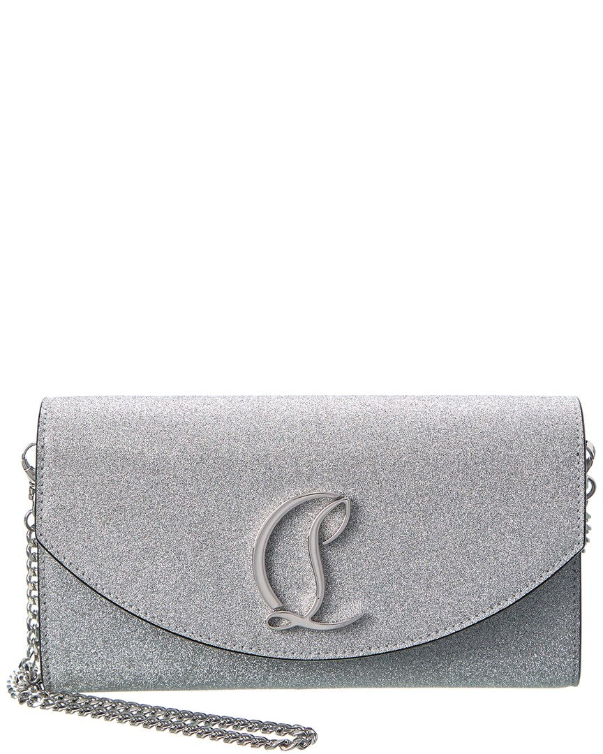 Christian Louboutin Loubi54 Glitter Leather Wallet On Chain