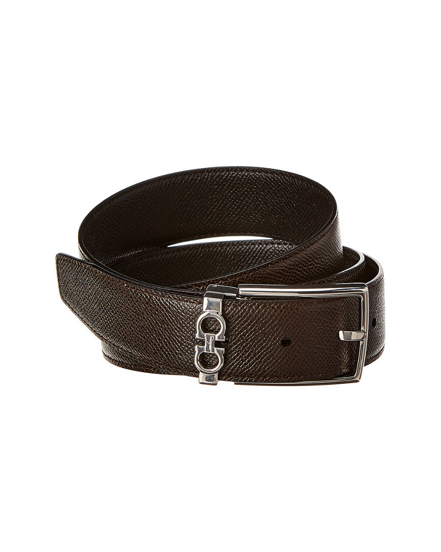 Ferragamo Gancini Reversible & Adjustable Leather Belt