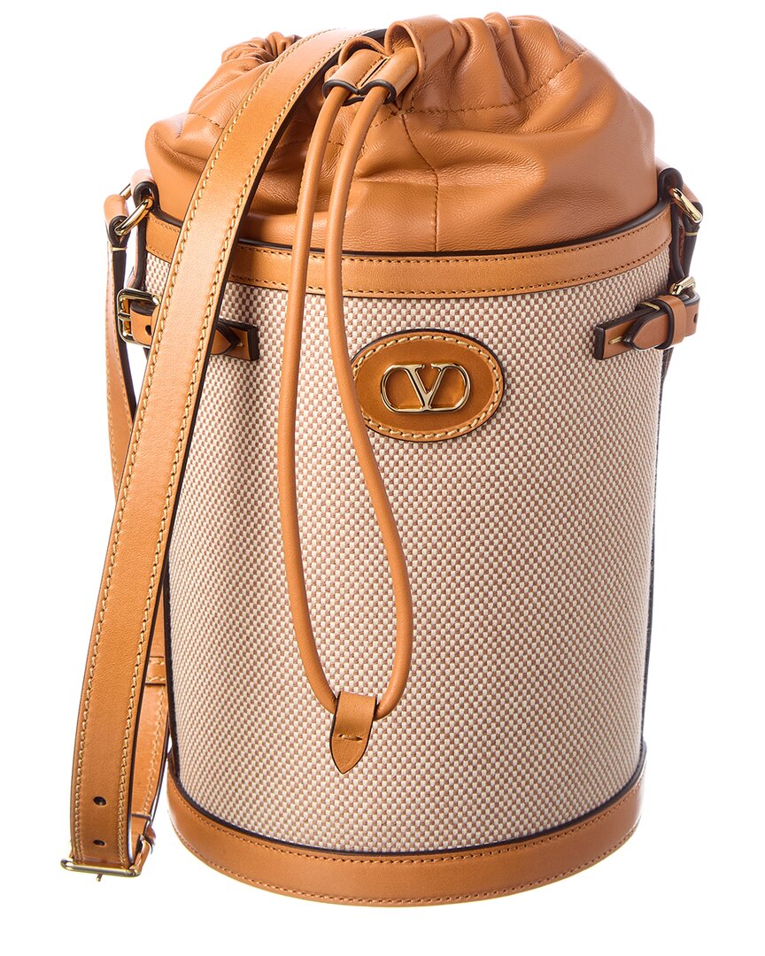 Valentino Antibites Mesh & Leather Bucket Bag