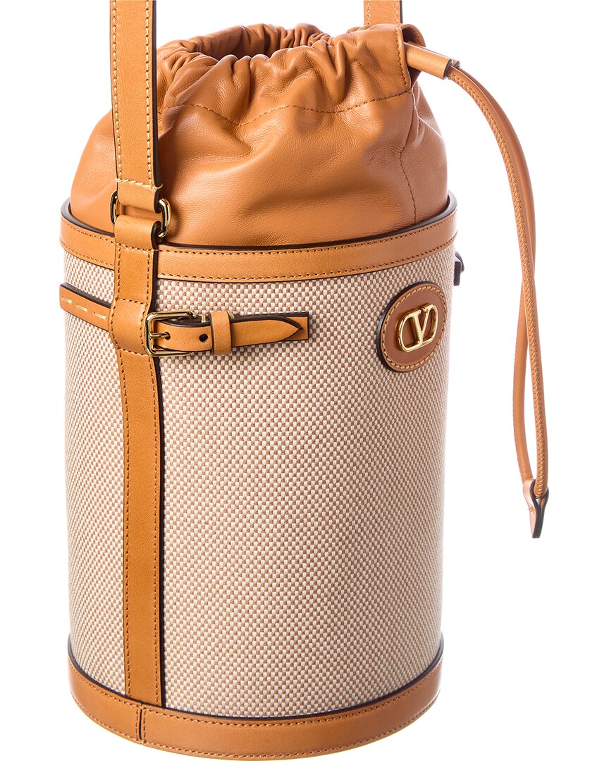 Valentino Antibites Mesh & Leather Bucket Bag