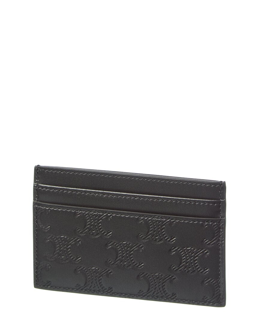Celine Logo Leather Card Case