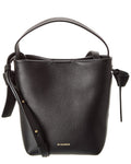 Jil Sander Logo Leather Bucket Bag Black ONE SIZE