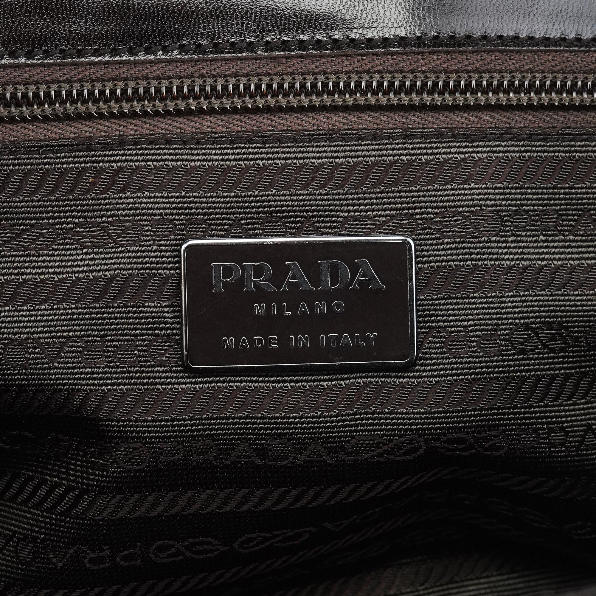 Dark Brown Vitello Buckle Top Handle Bag