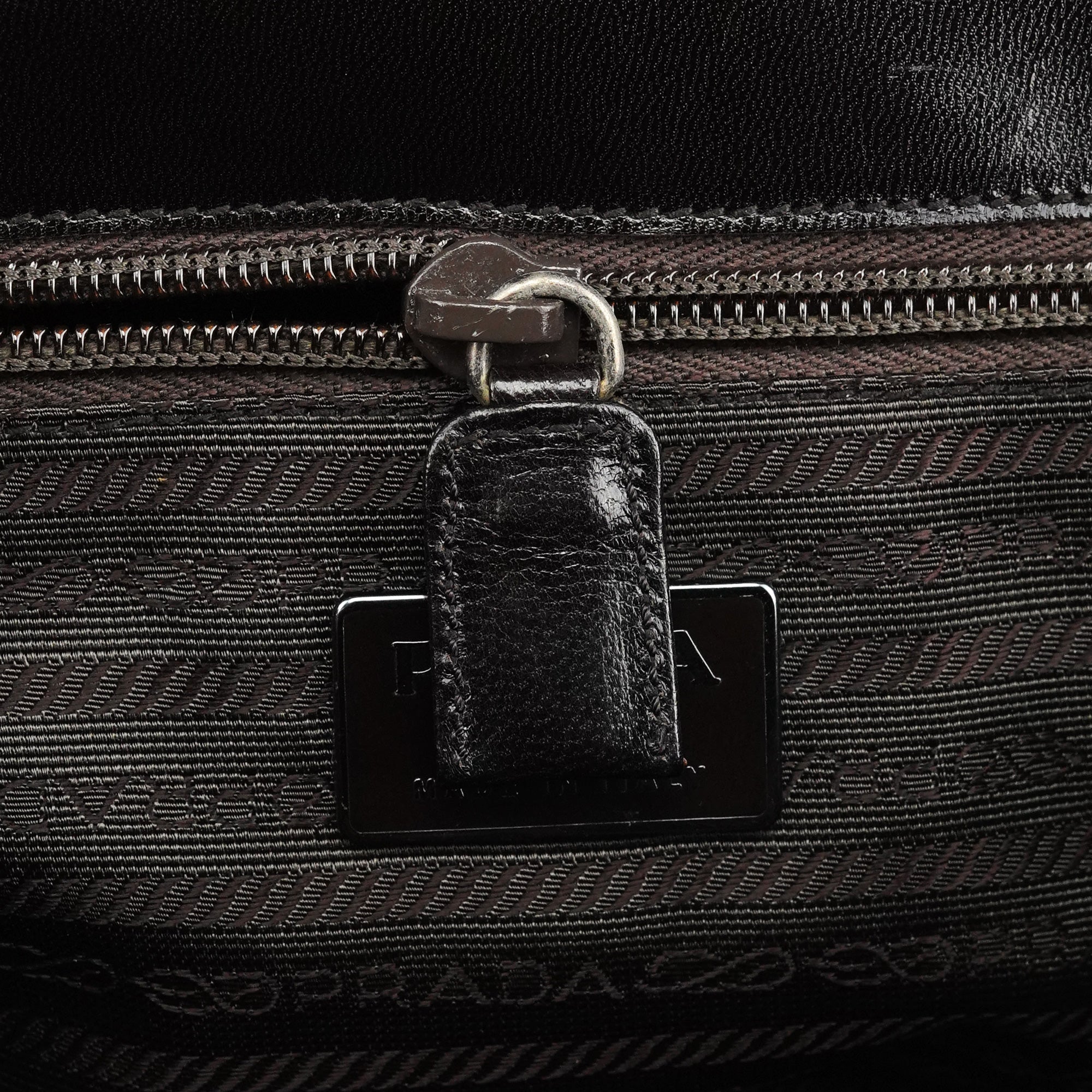 Dark Brown Vitello Buckle Top Handle Bag