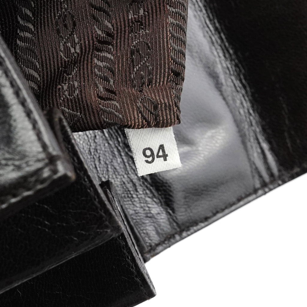 Dark Brown Vitello Buckle Top Handle Bag