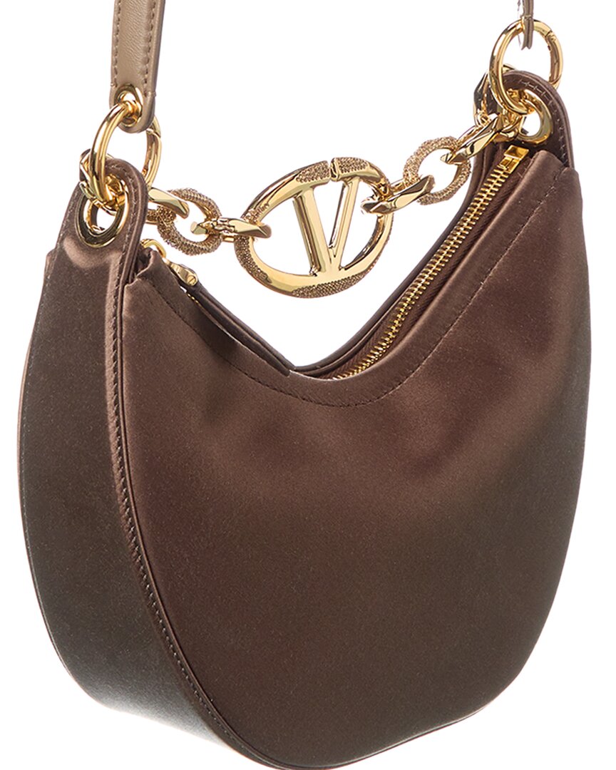 Valentino Vlogo Mini Satin Hobo Bag