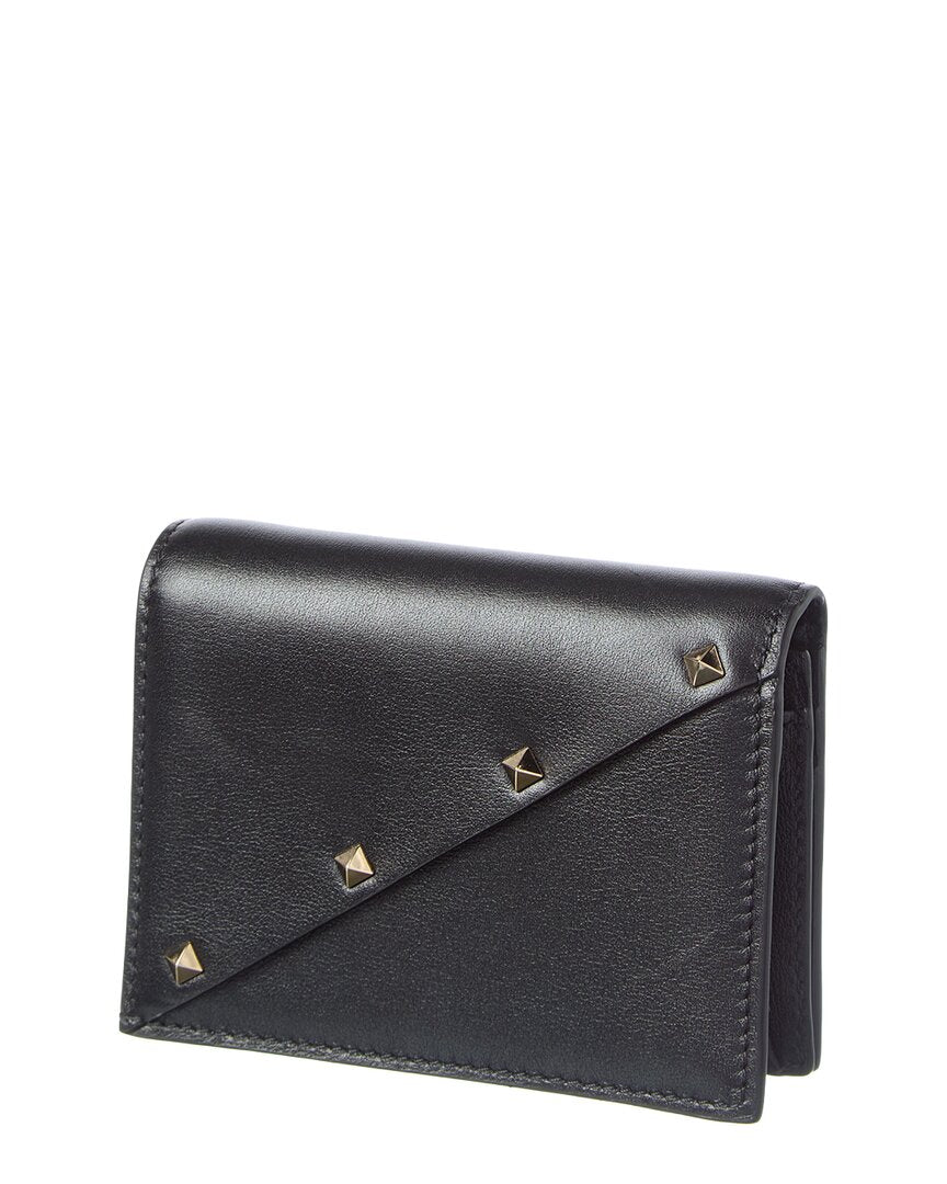 Valentino Rockstud Leather Card Case
