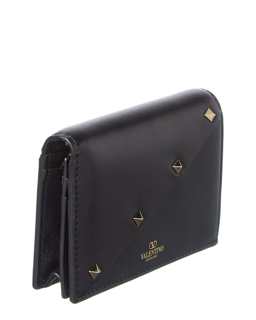 Valentino Rockstud Leather Card Case