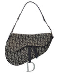 Dior Black Canvas Oblique Saddle Bag (   )