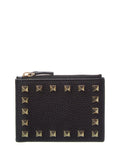 Valentino Rockstud Grainy Leather Card Case