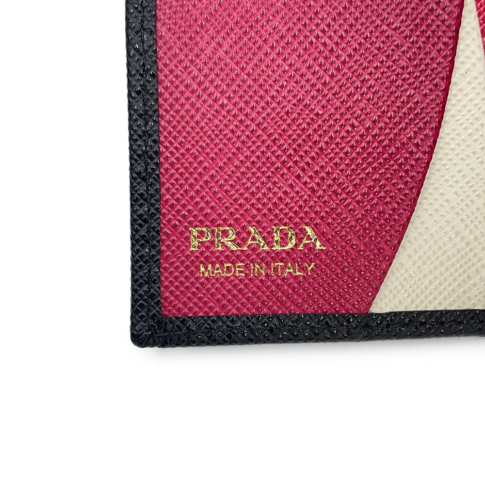 PRADA Multicolor 4-Key Case Black/Hibiscus1PG004_ZLP_F061H Saffiano LeatherLeather