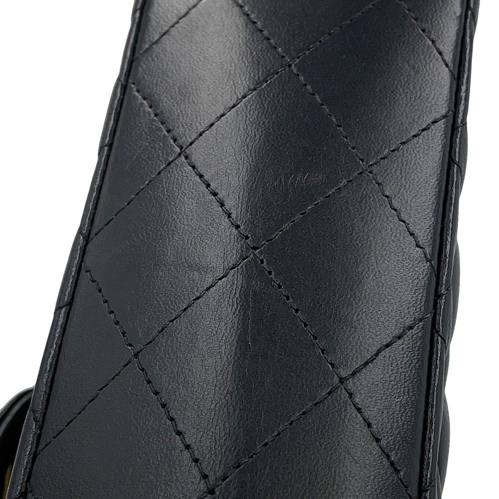 CHANEL Classic Matelasse Double Chain Shoulder Bag BlackA01113-Y01295-94305 Lambskin Size 23