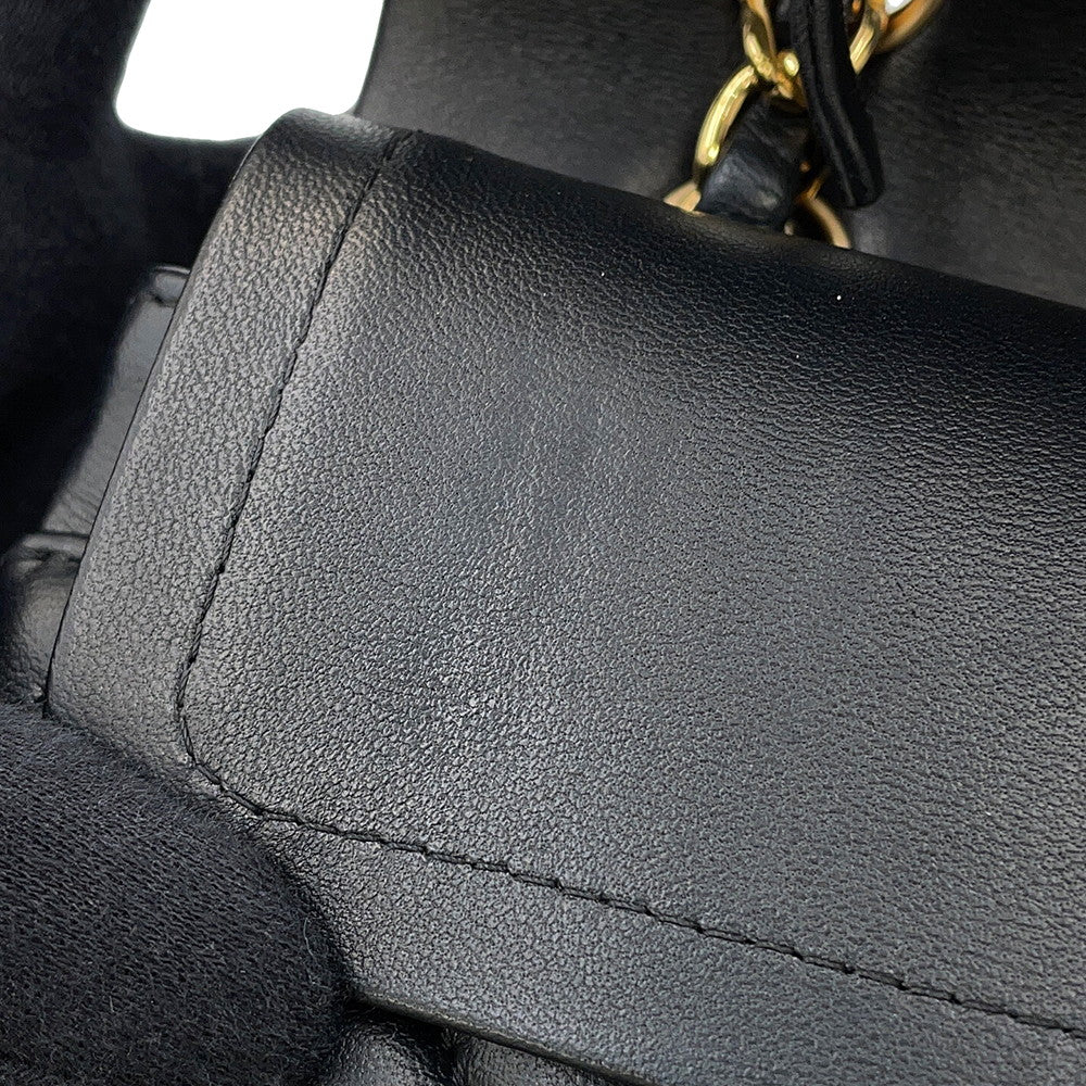 CHANEL Classic Matelasse Double Chain Shoulder Bag BlackA01113-Y01295-94305 Lambskin Size 23
