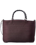 Gucci Black Leather Bamboo Tote (   )