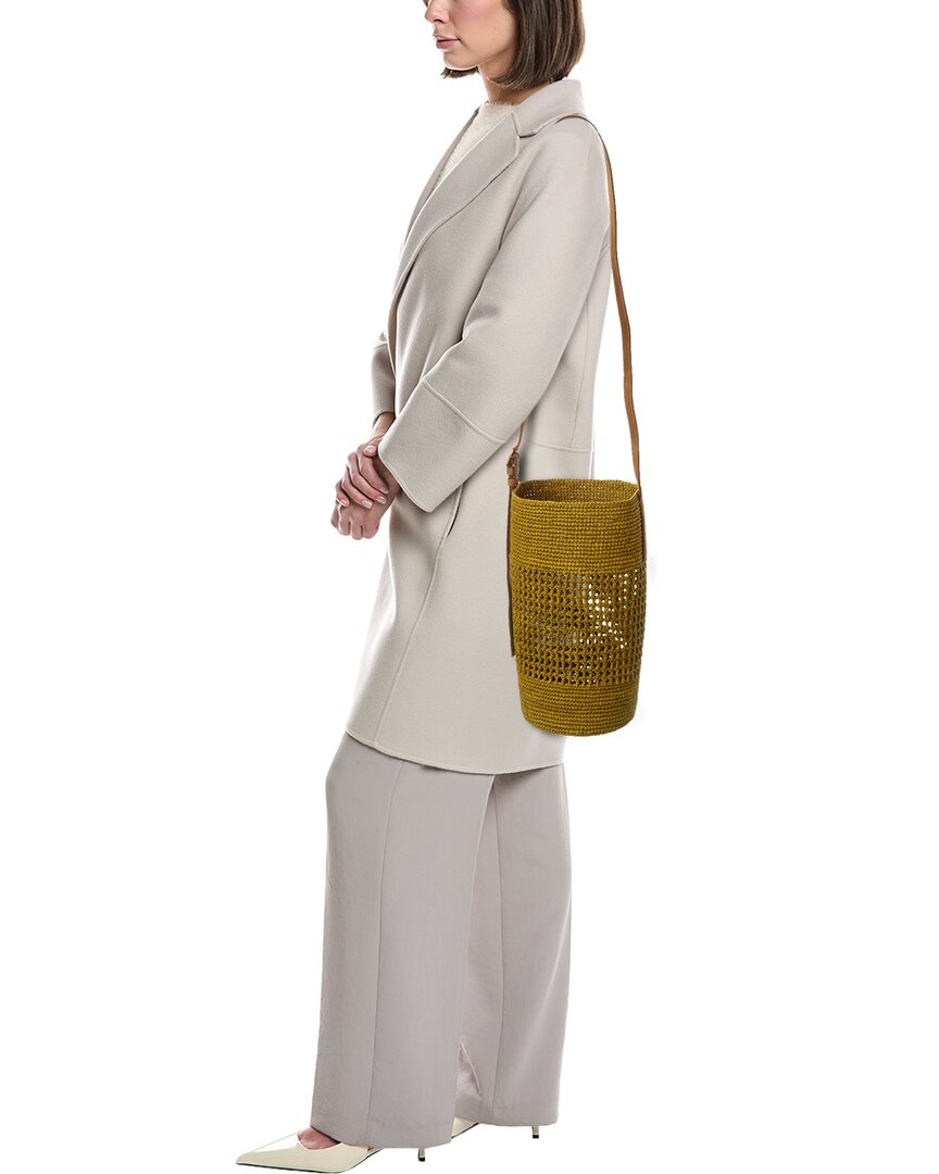 Khaite Billie Small Raffia & Suede Bucket Bag