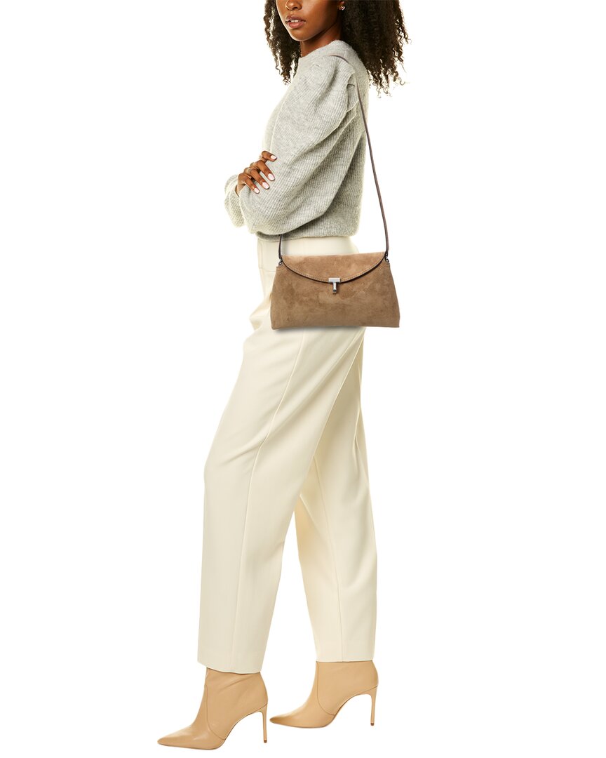 Toteme T-Lock Suede Satchel