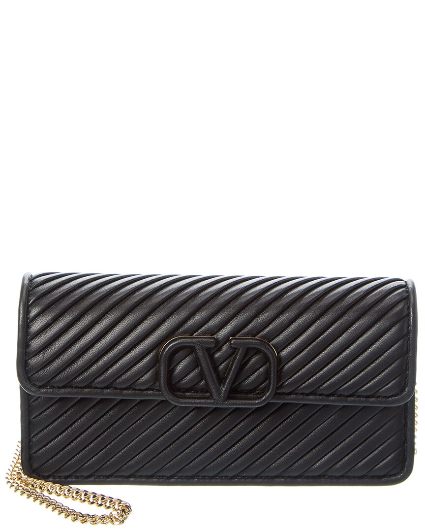 Valentino Vlogo Signature Leather Wallet On Chain