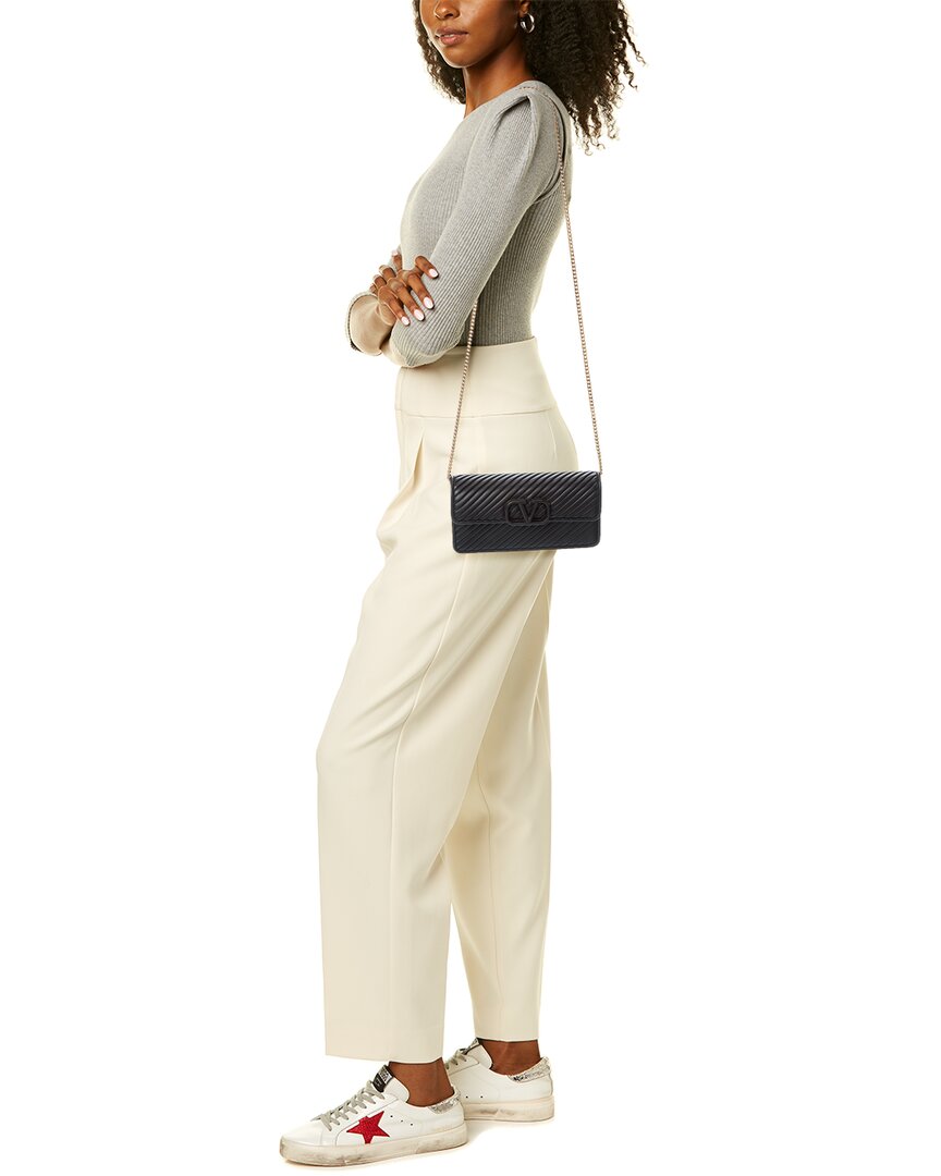 Valentino Vlogo Signature Leather Wallet On Chain
