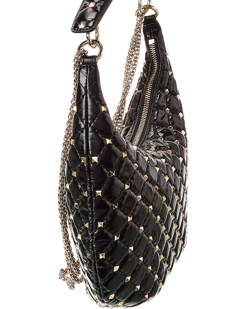 Valentino Rockstud Spike Leather Hobo Bag
