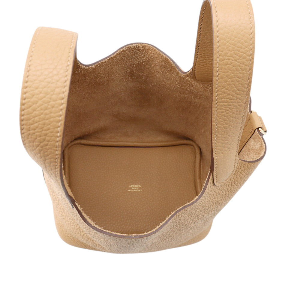 HERMES Picotin Lock Biscuit Taurillon Clemence Size PM