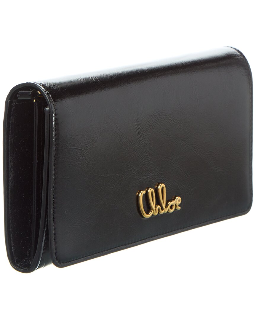 Chloé Flap Leather Wallet On Chain