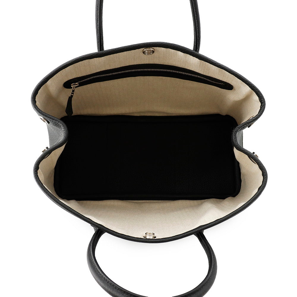 HERMES Garden Party Black Negonda Leather Size TPM