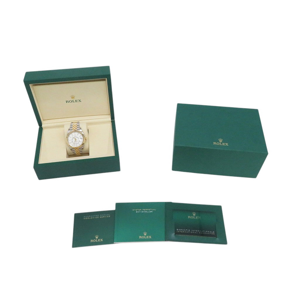 ROLEX Sky-Dweller W42mm Stainless Steel K18WG White Dial336933