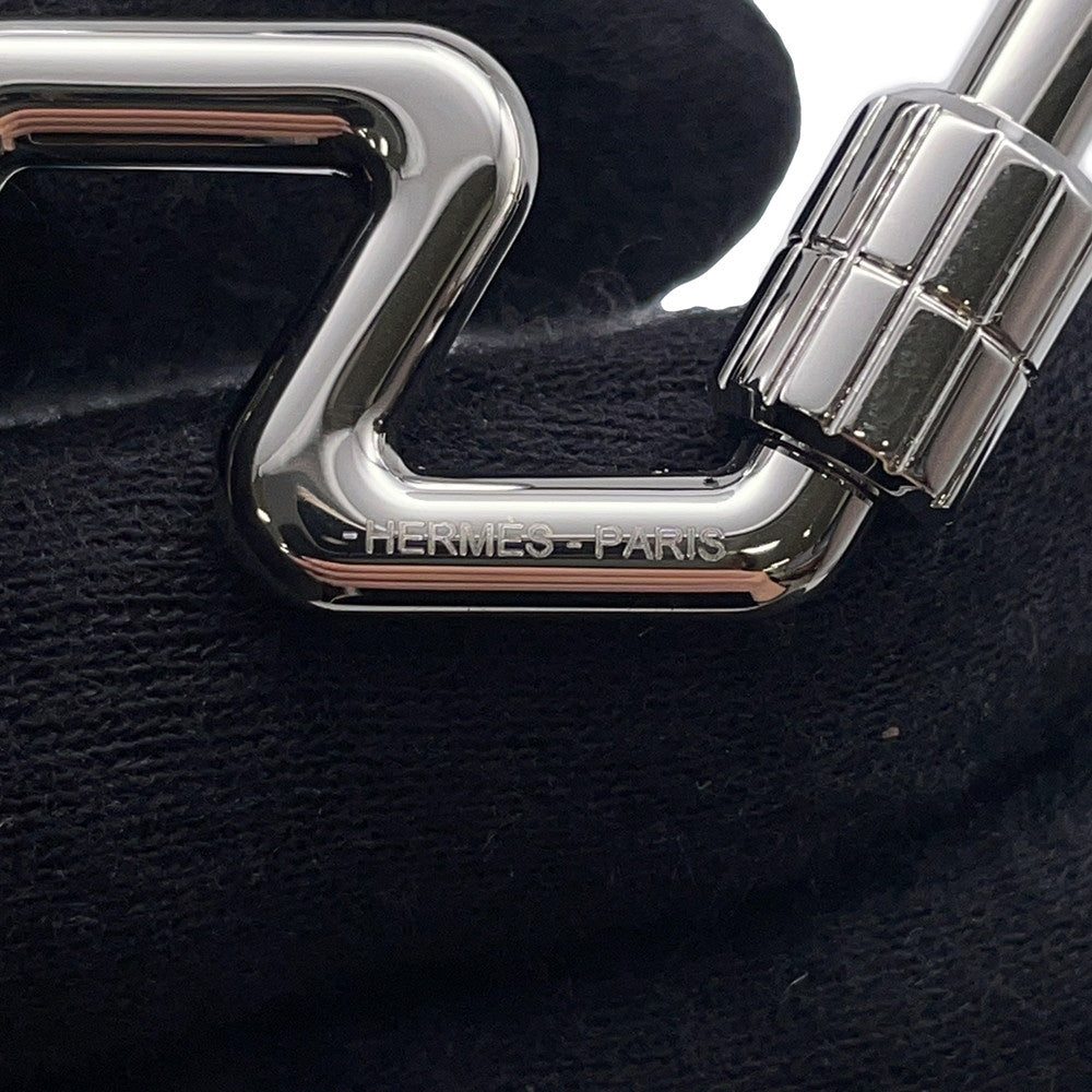 HERMES H to Speed Key Ring Bag Charm SilverH077245 Metal