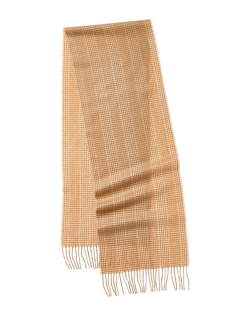 Amicale Cashmere Houndstooth Cashmere Scarf