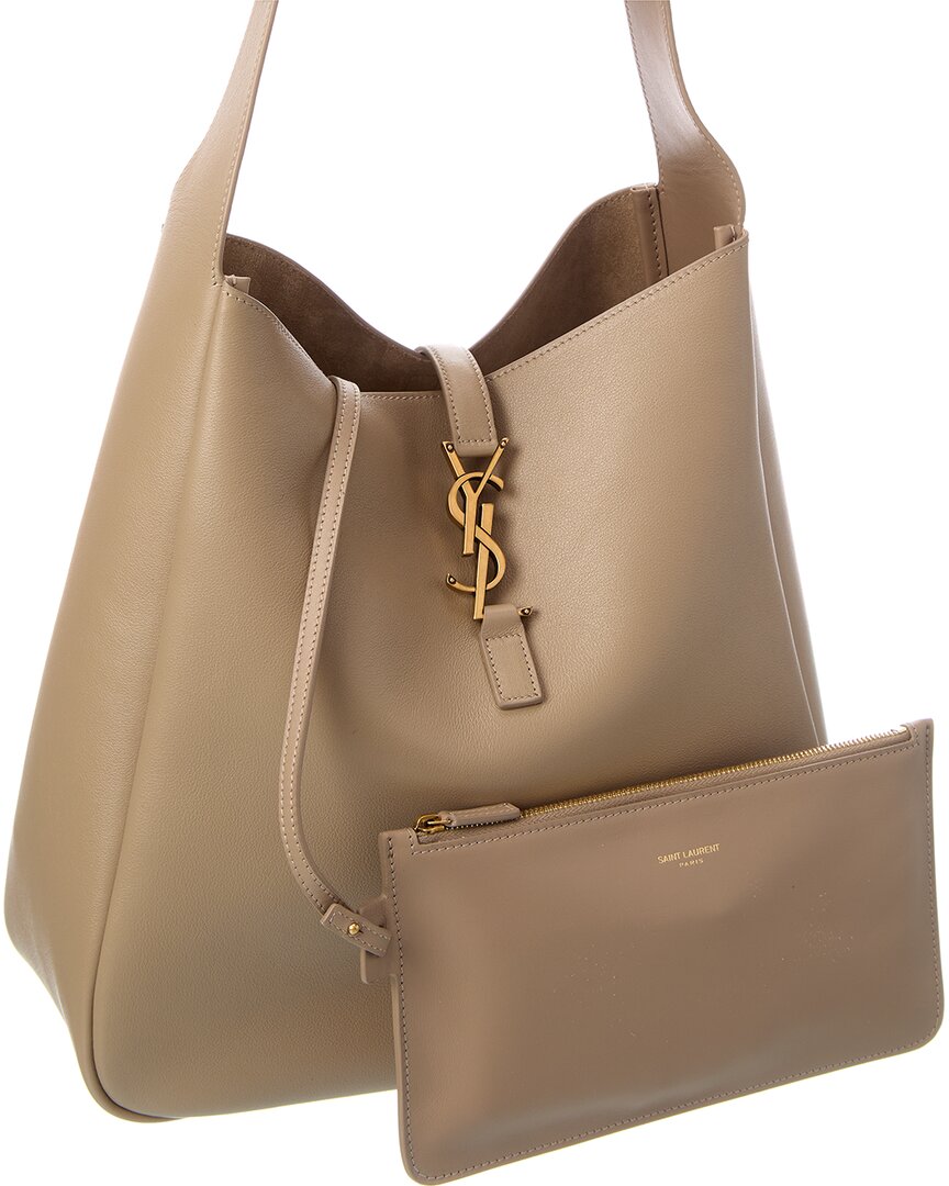 Saint Laurent Le 5 Large Leather Hobo Bag